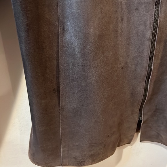 Mens B.Giotti  Chocolate Suede with leather trim Zip Front Jacket - Picture 4 of 9